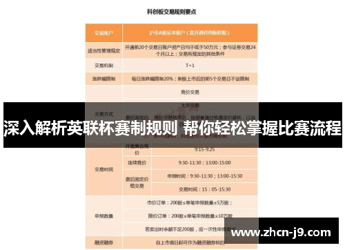 深入解析英联杯赛制规则 帮你轻松掌握比赛流程