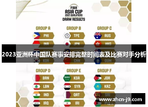 2023亚洲杯中国队赛事安排完整时间表及比赛对手分析
